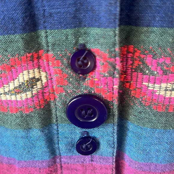 Little Angels by Angelique Sz M Kids Cotton Paisley Colorful Stripe Long Sleeve - Picture 3 of 7